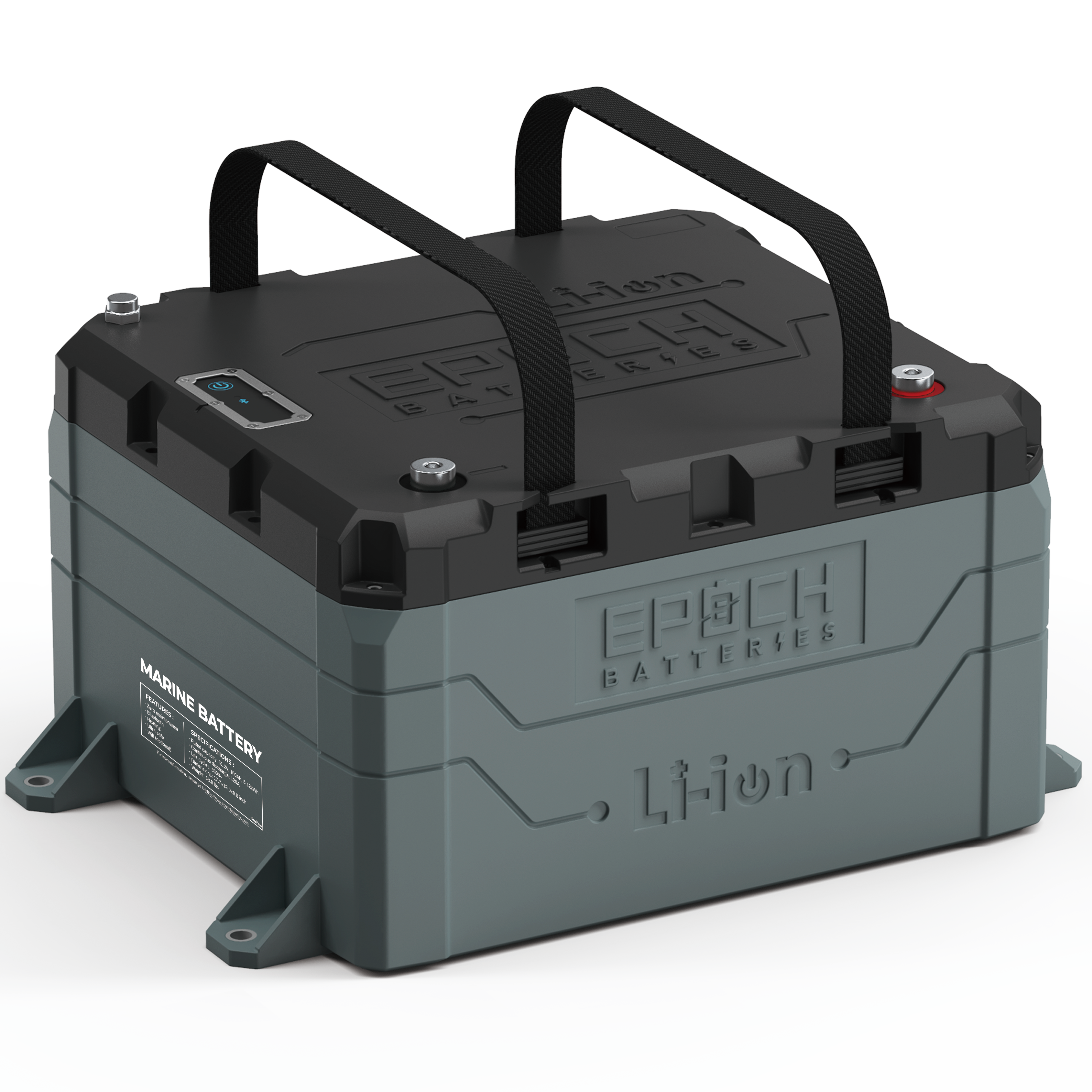 48V 50Ah LiFePO4 Lithium Battery - Bluetooth, Heating, Waterproof